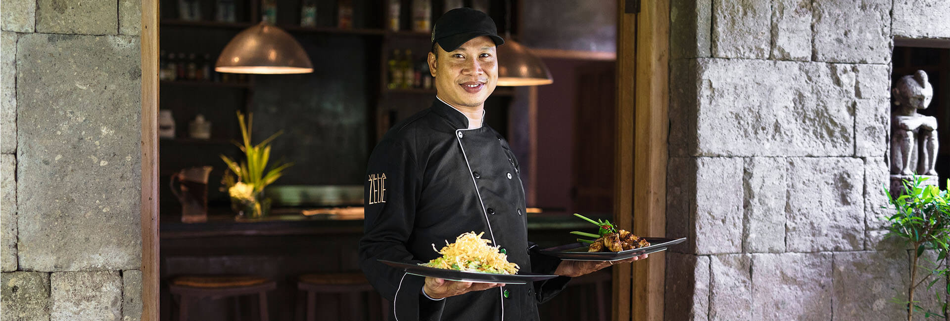 Villa Zelie - Chef and his foods